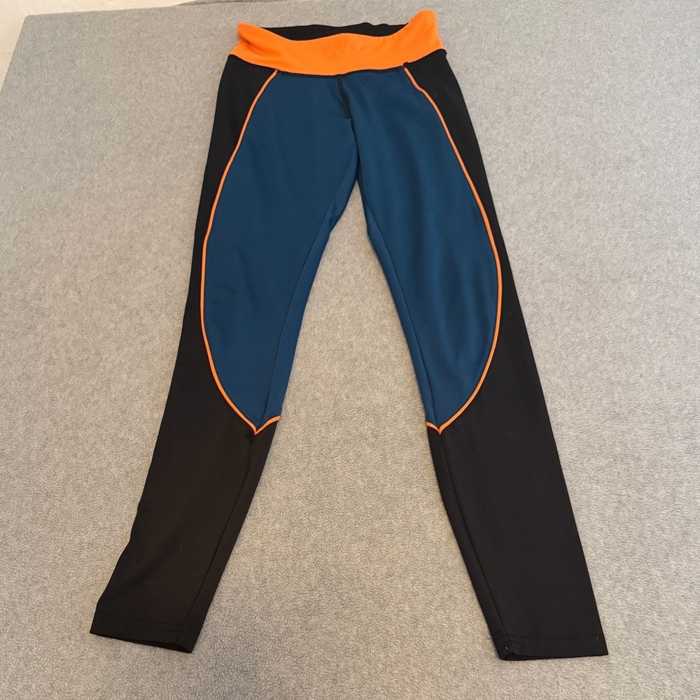 Unbranded‎ Leggings Small Multicolor Colorblock Athletic Skinny Small